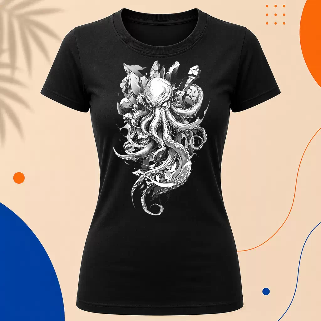 Dámské tričko - Kraken - Z hlubin temného moře